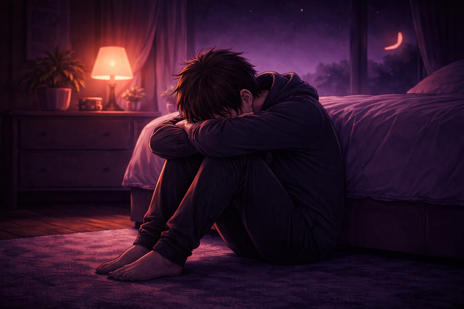 person reflecting on anxiety and shadow work